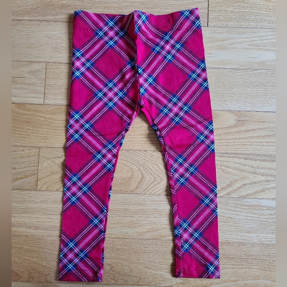 George Plaid Design Leggings, 4T, Red - Picture 1 of 6